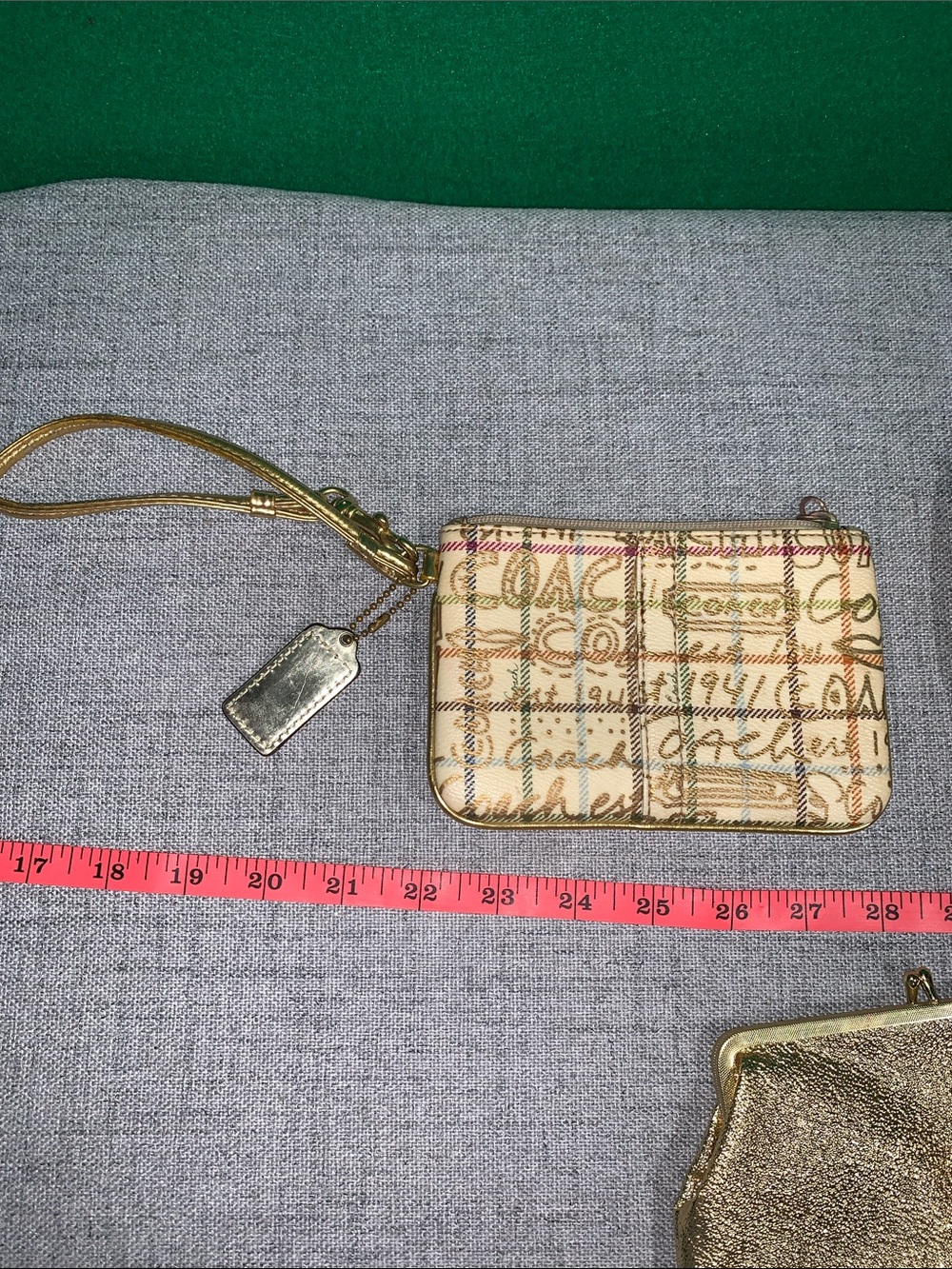 Coach Multicolor Signature Canvas and Gold Coin Purse Wristlet Set - Picture 3 of 8